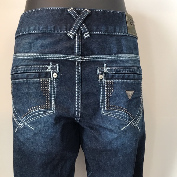Guess jeans 1981. Daredevil boot cut denim with grommets. - Picture 6 of 10
